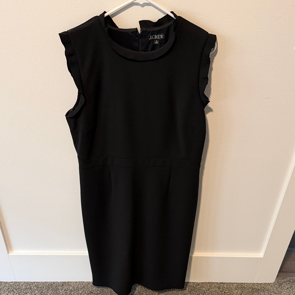 J. Crew Black Sleeveless Sheath Dress Size 14